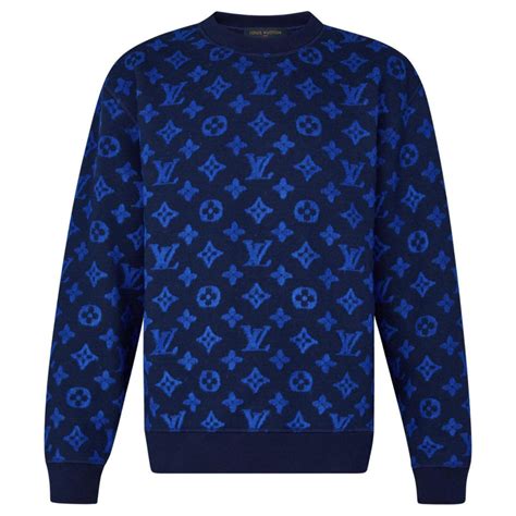 blue louis vuitton jumper|men's louis vuitton hoodie.